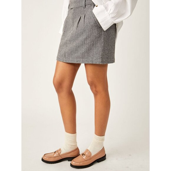 NWT Free People Gray Mini Skirt, Sz 10 - Picture 11 of 14